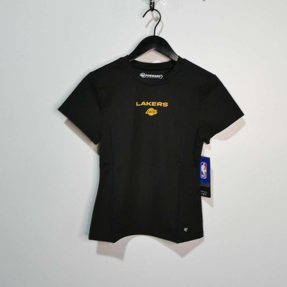 Lakers Shirt Womens‎ Small 47 Forward Los Angeles Black Nylon Activewear New